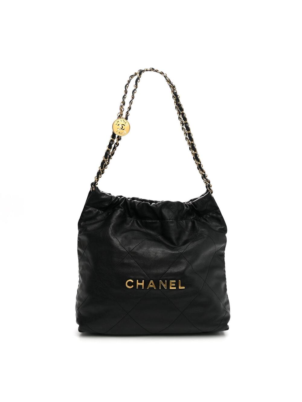 Shiny Calfskin Quilted Small Chanel 22 #372530C45B